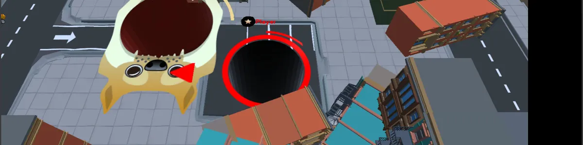 Hole.io black hole city destruction gameplay