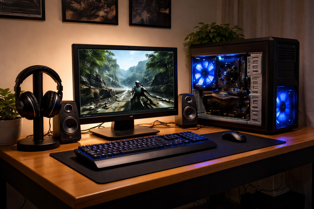 Moderne PC gaming setup 2010s