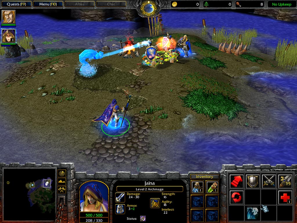 Warcraft III gameplay screenshot